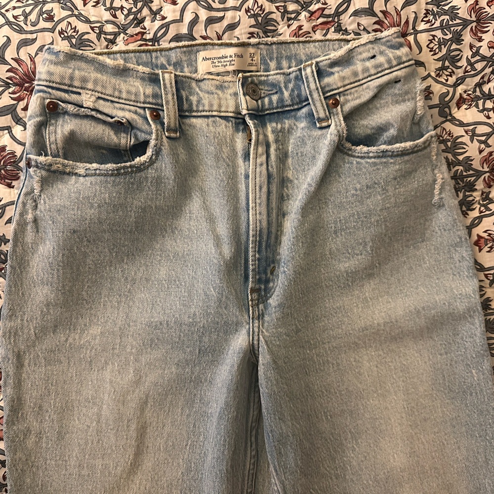 Abercrombie & Fitch The 90’s straight ultra high rise, Curve Love